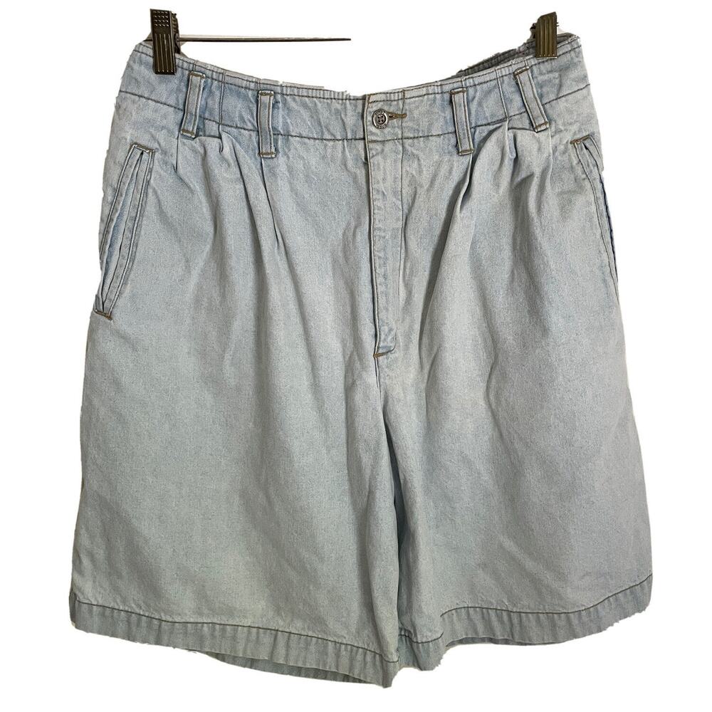 First Issue Women VTG Acid Wash Jean Shorts High Waisted 80s 90s -Sz 14 (31”)